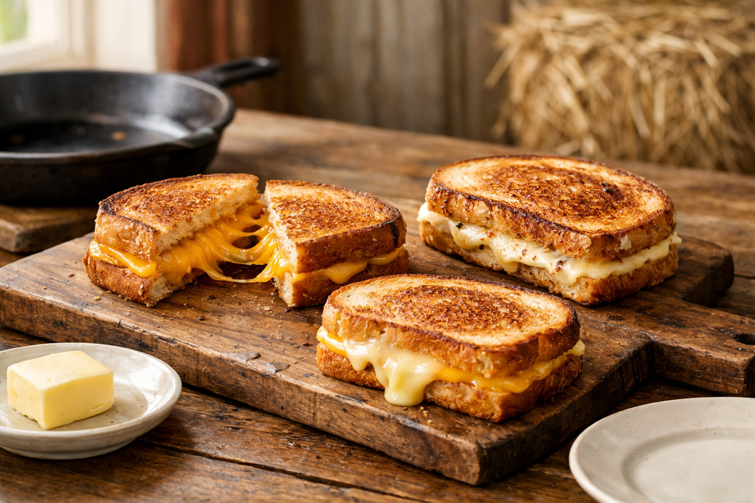 
Grilled Cheese Recipe: Cheddar, Colby, Pepper Jack
