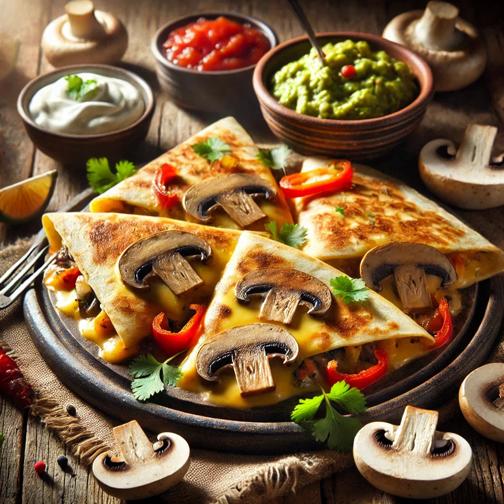 Smoky Jack & Mushroom Quesadillas